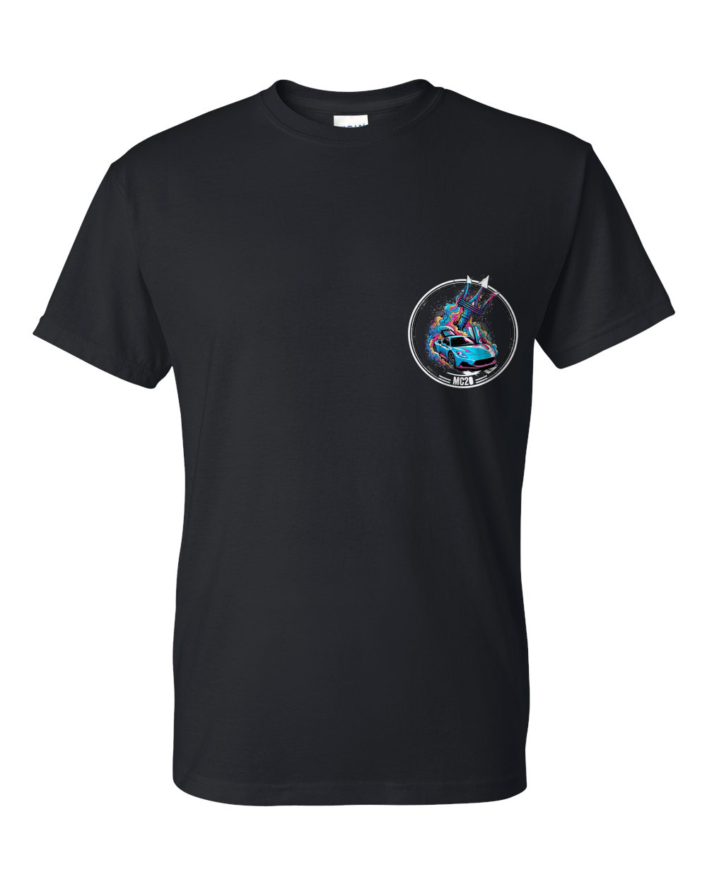 Maserati MC20 Trident T-Shirt — Black front emblem