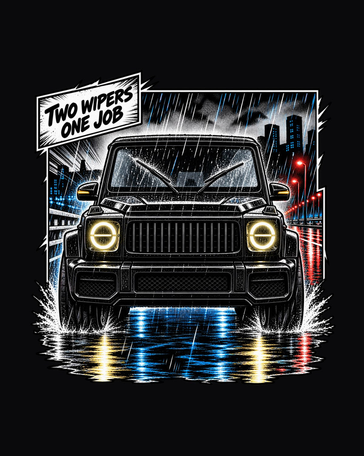 Mercedes G-Class W463 3 Lockers 4x4 Round Enamel Pin Crest Tee design only