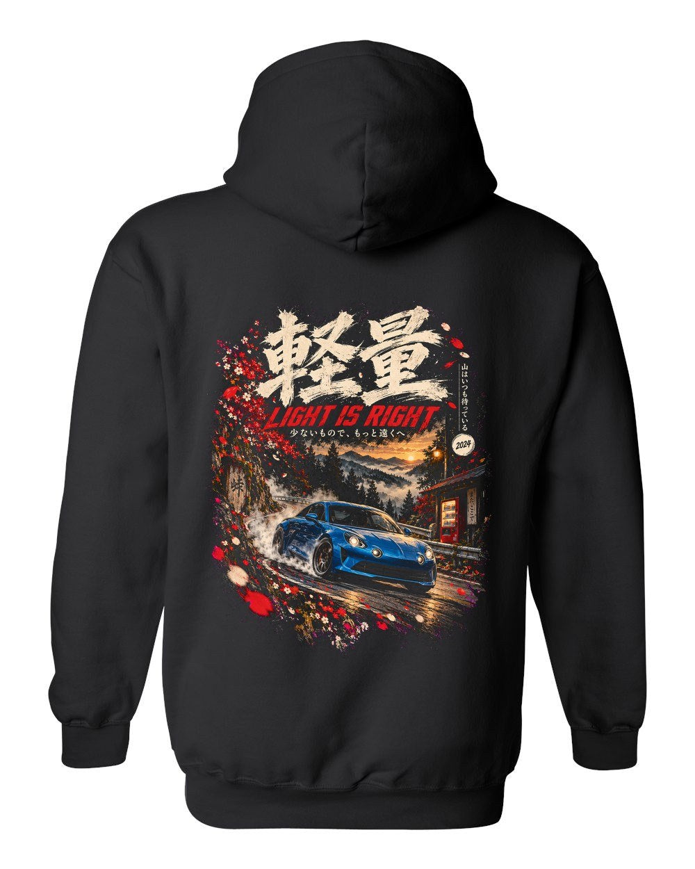 Alpine A110 Pull Over Hoodie Black back
