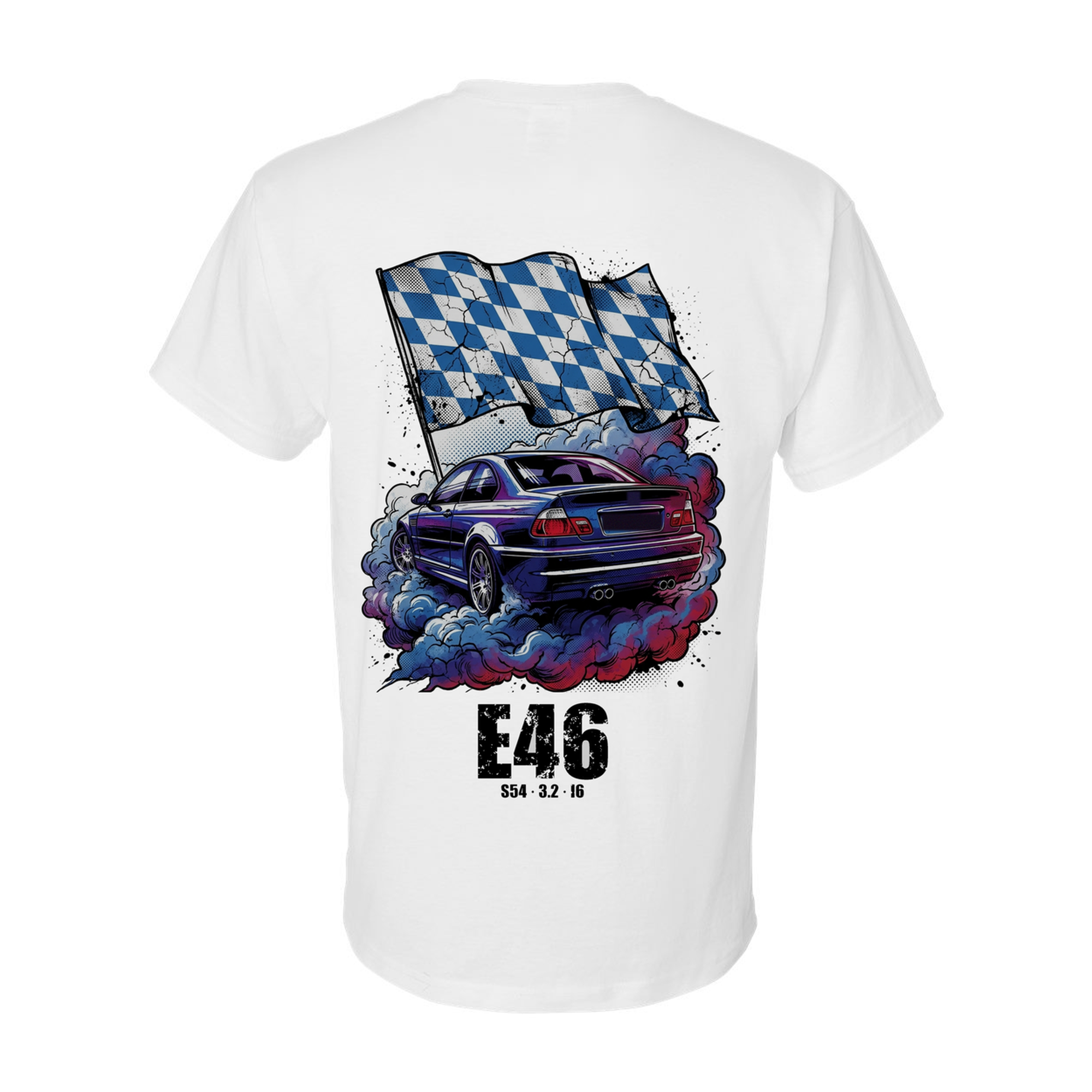 BMW M3 E46 Lozenge T-Shirt — White back