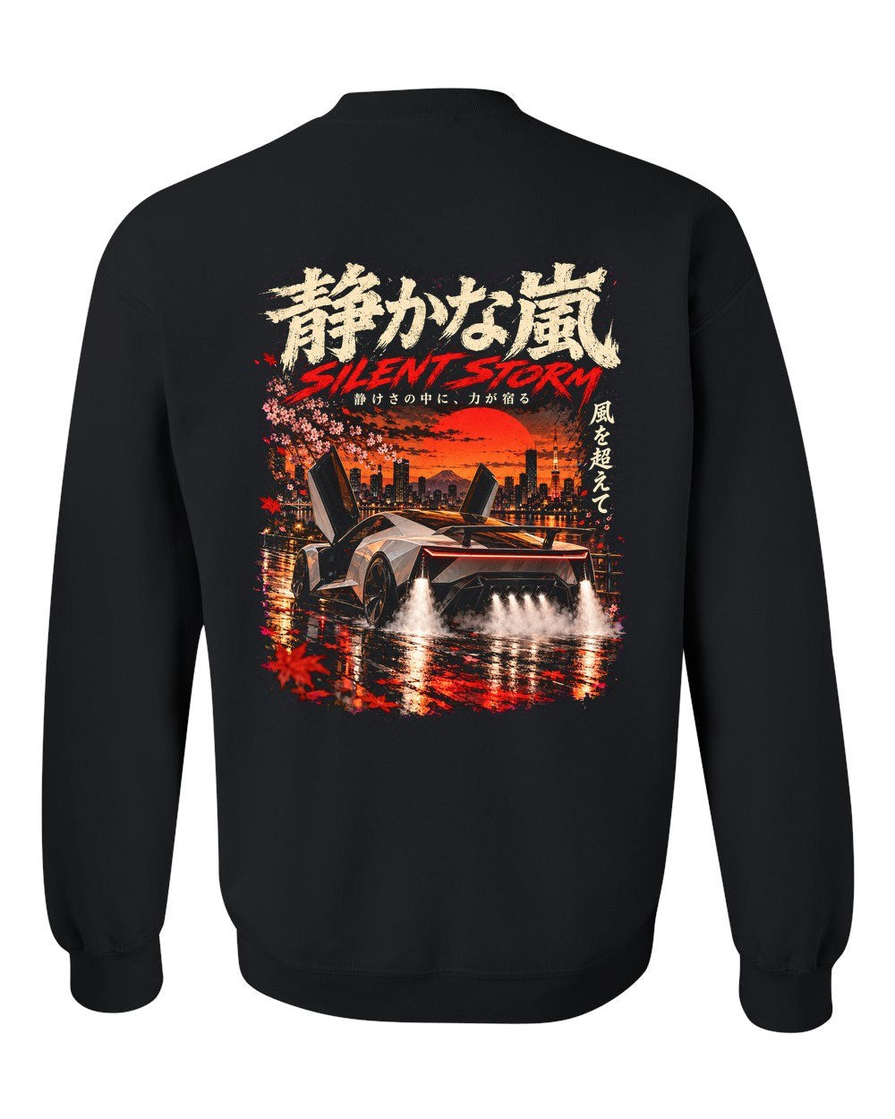 Tesla Roadster Crewneck Black back