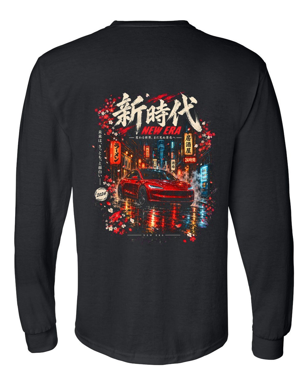Tesla Model 3 Highland Long Sleeve Black back