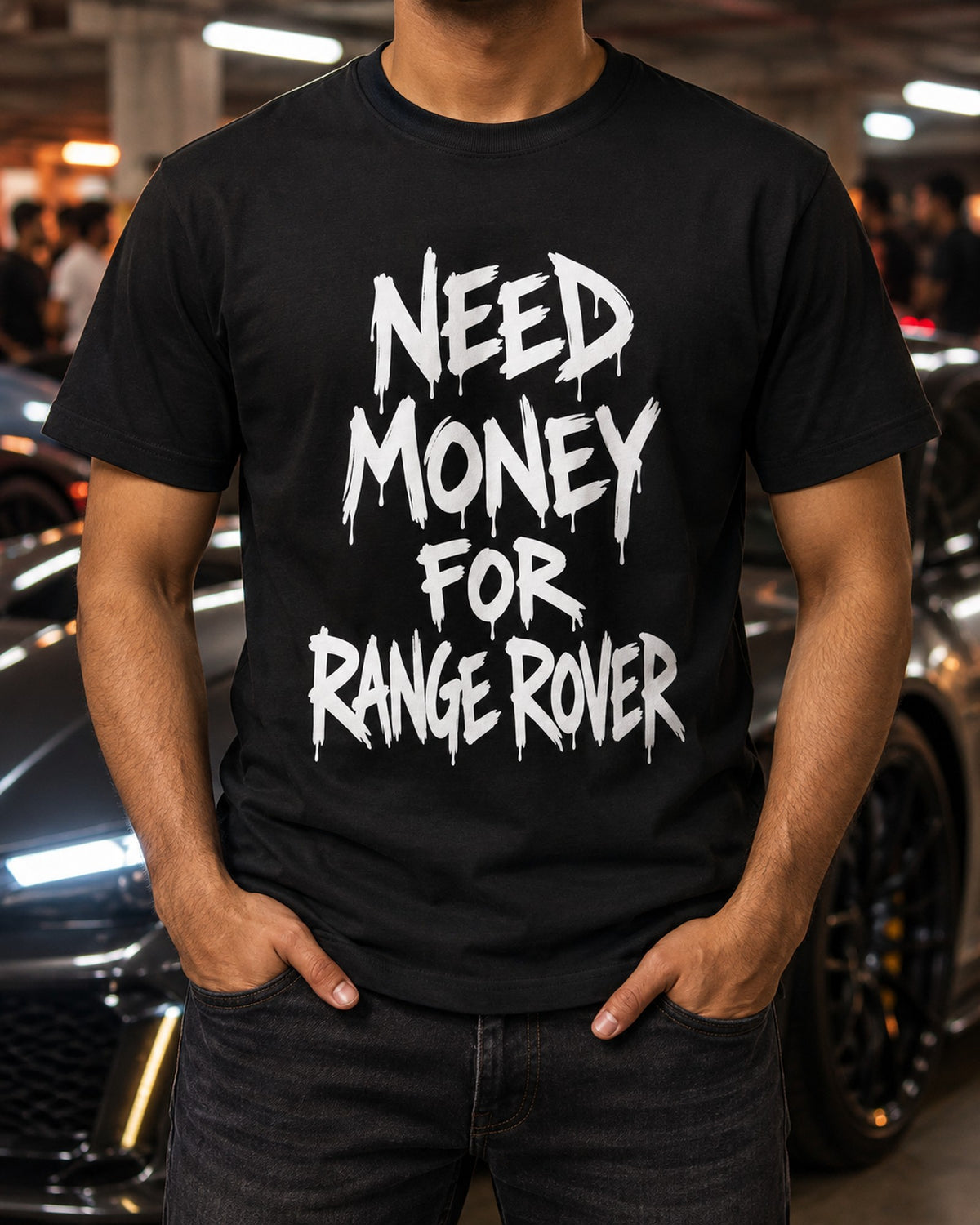 Need Money For Range Rover Shirt, Funny Car Guy Tee T-Shirt Black worn hero