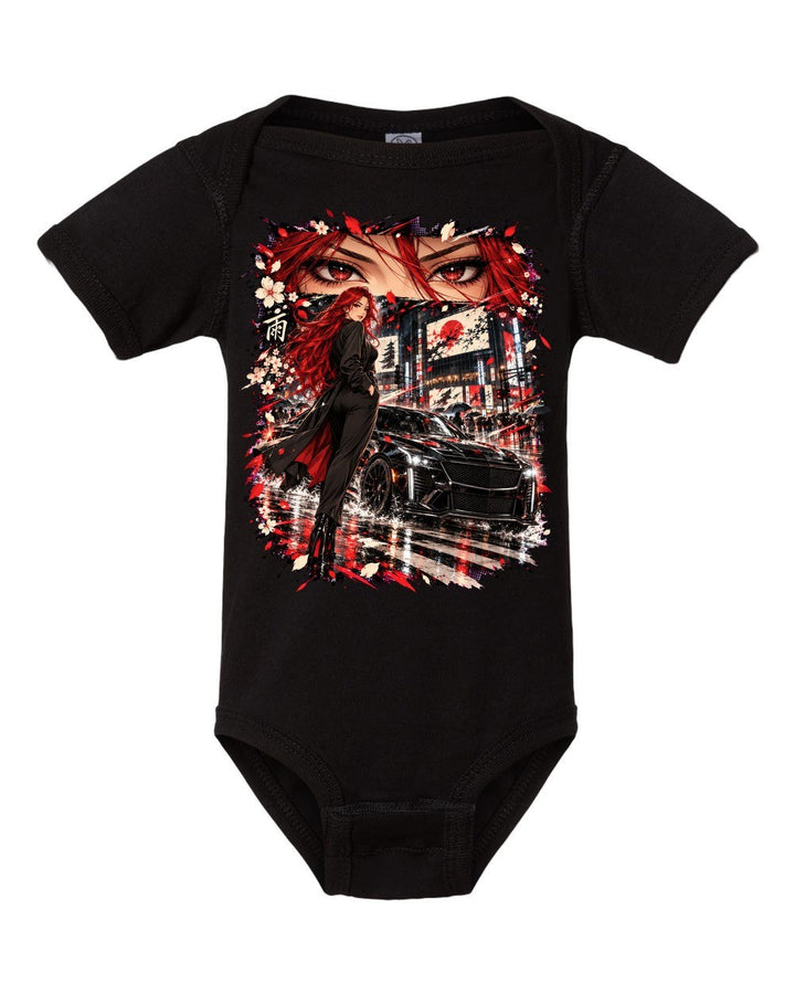 Cadillac CT5-V Blackwing Anime Girl Baby Onesie Black front