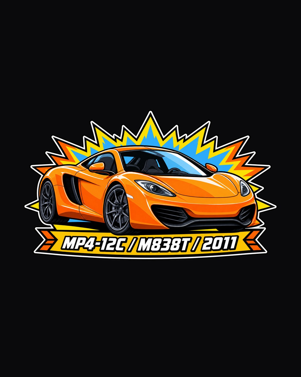 McLaren 12C MP4-12C Toy Card Shirt, M838T Collector Tee design only
