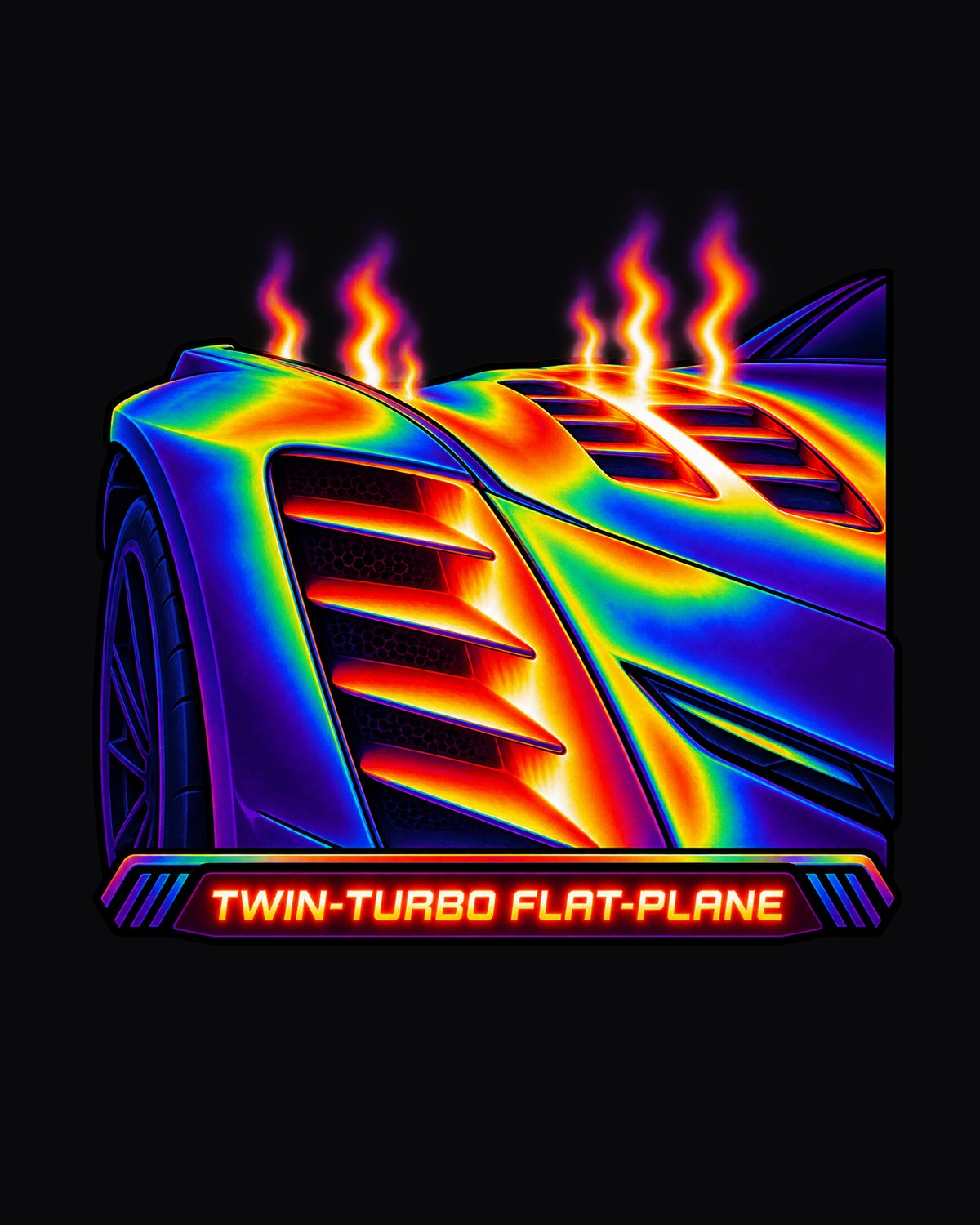 2025 Corvette C8 ZR1 Thermal Camera Print Shirt, Twin-Turbo Tee design only