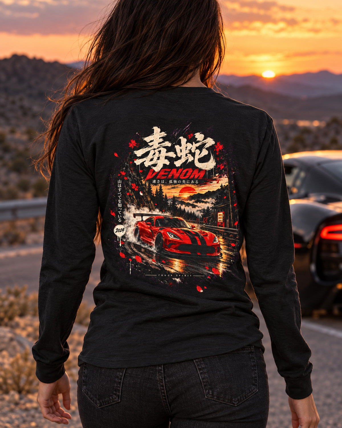 Dodge Viper ACR Venom Shirt, Hoodie & More Long Sleeve Black worn hero