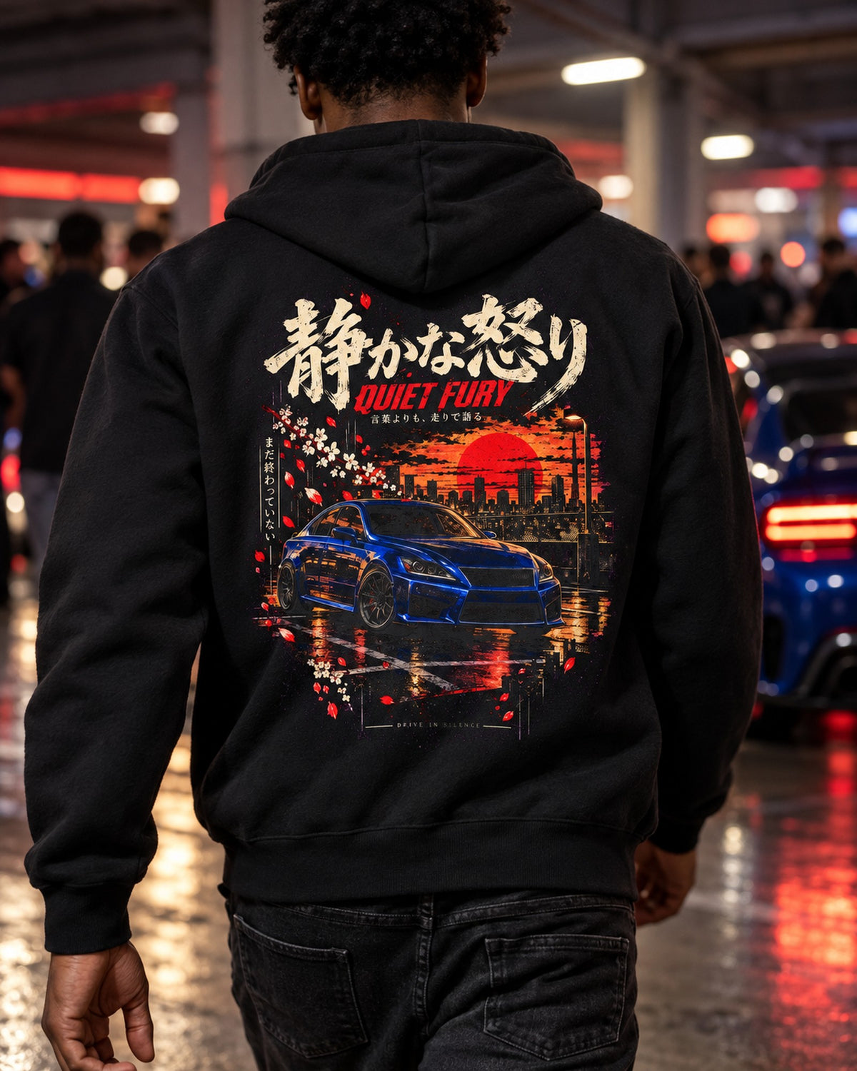 Lexus IS F Quiet Fury Shirt, Hoodie & More Zip Hoodie Black worn hero