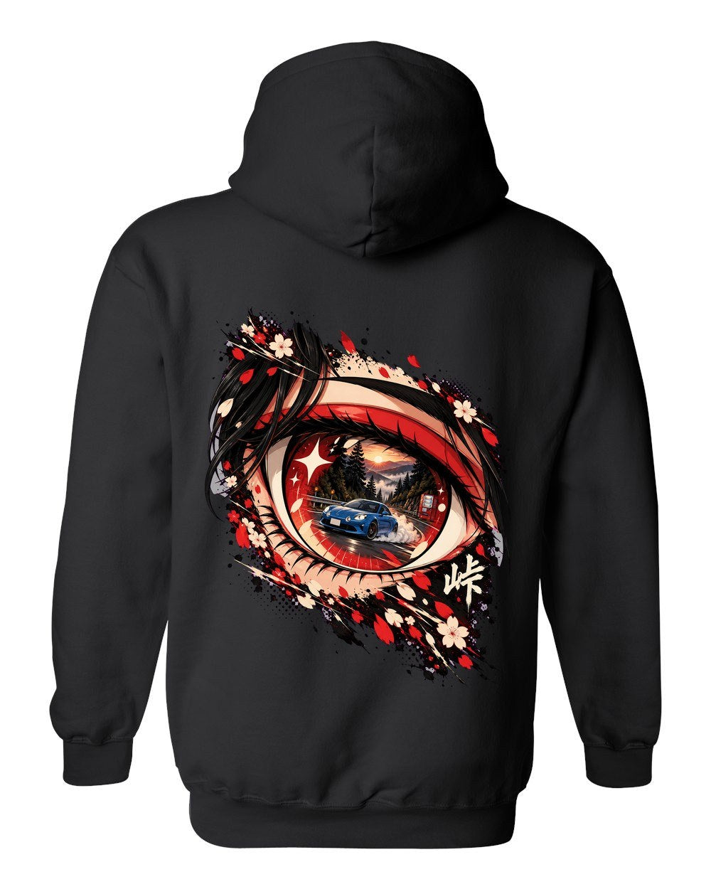Alpine A110 Anime Girl Pull Over Hoodie Black back