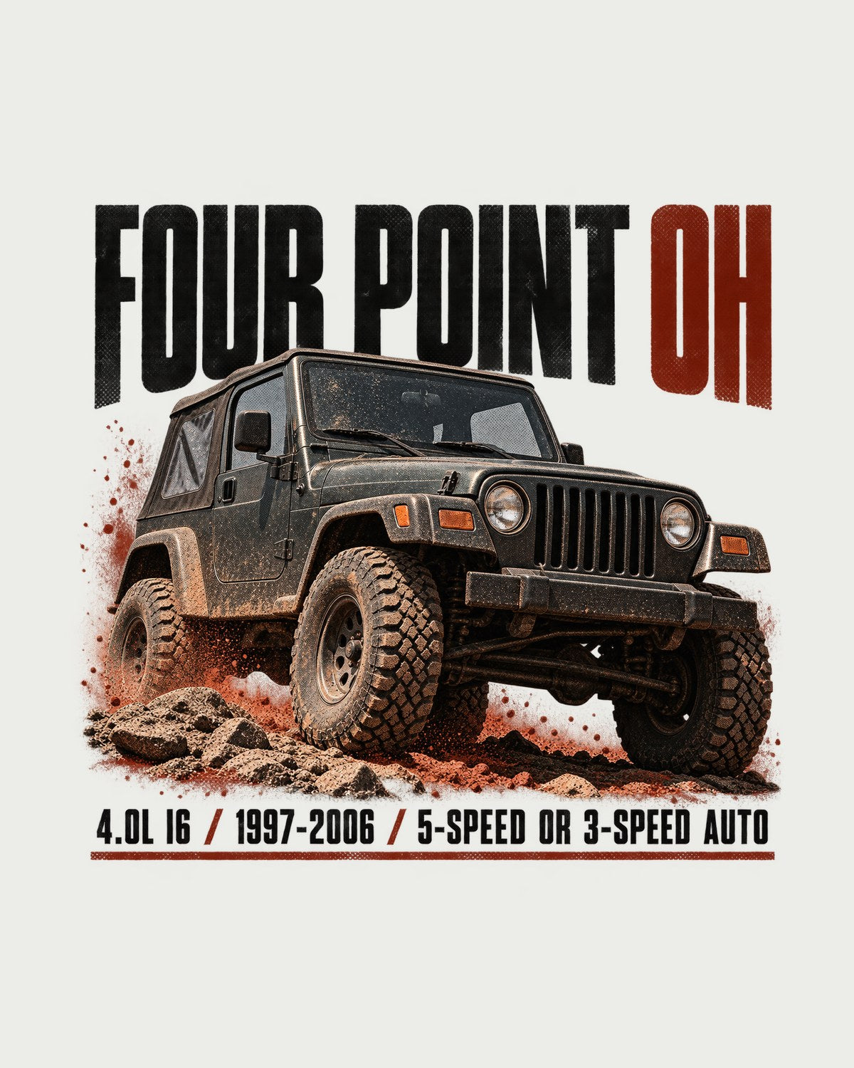 Jeep Wrangler TJ 4.0L I6 Halftone Shirt, Car Guy Gift design only