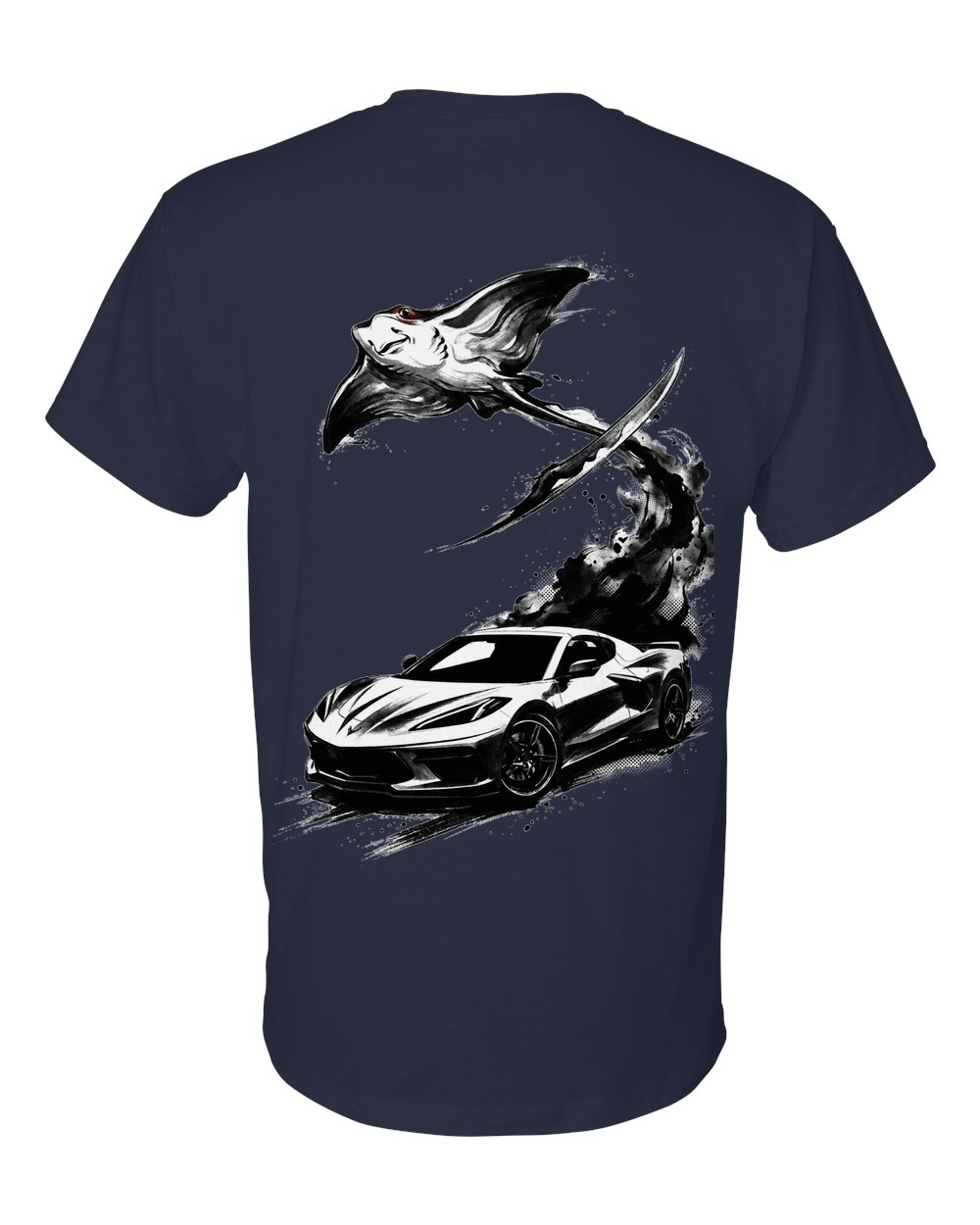 Stingray Blade T-Shirt Navy back
