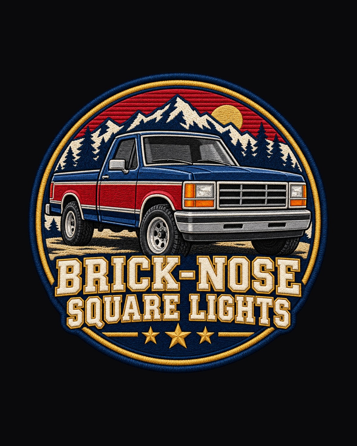Brick-Nose Ford F-150 1987-91 Shield print Tee design only