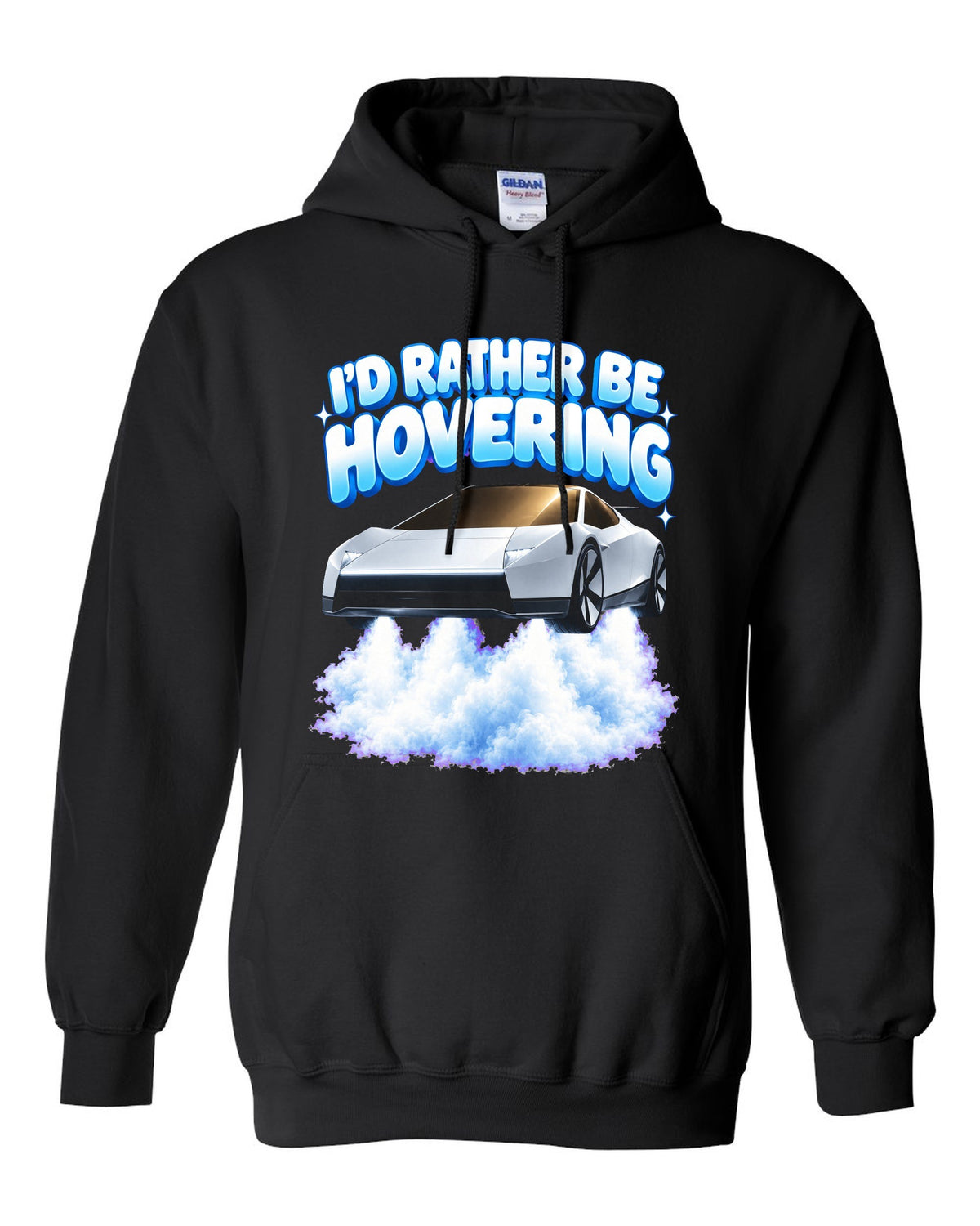 Tesla Roadster Rather Be Hovering Pull Over Hoodie Black front