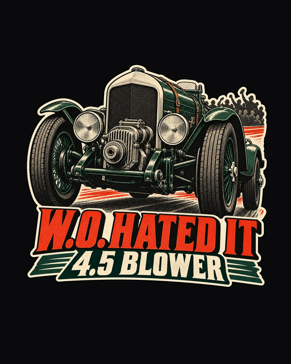Bentley 4.5 Litre Blower Vintage Race Poster Shirt design only