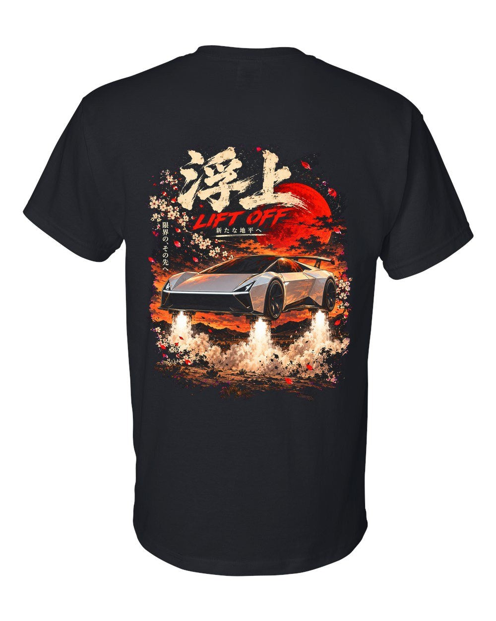 Tesla Roadster 2026 Lift Off T-Shirt Black back