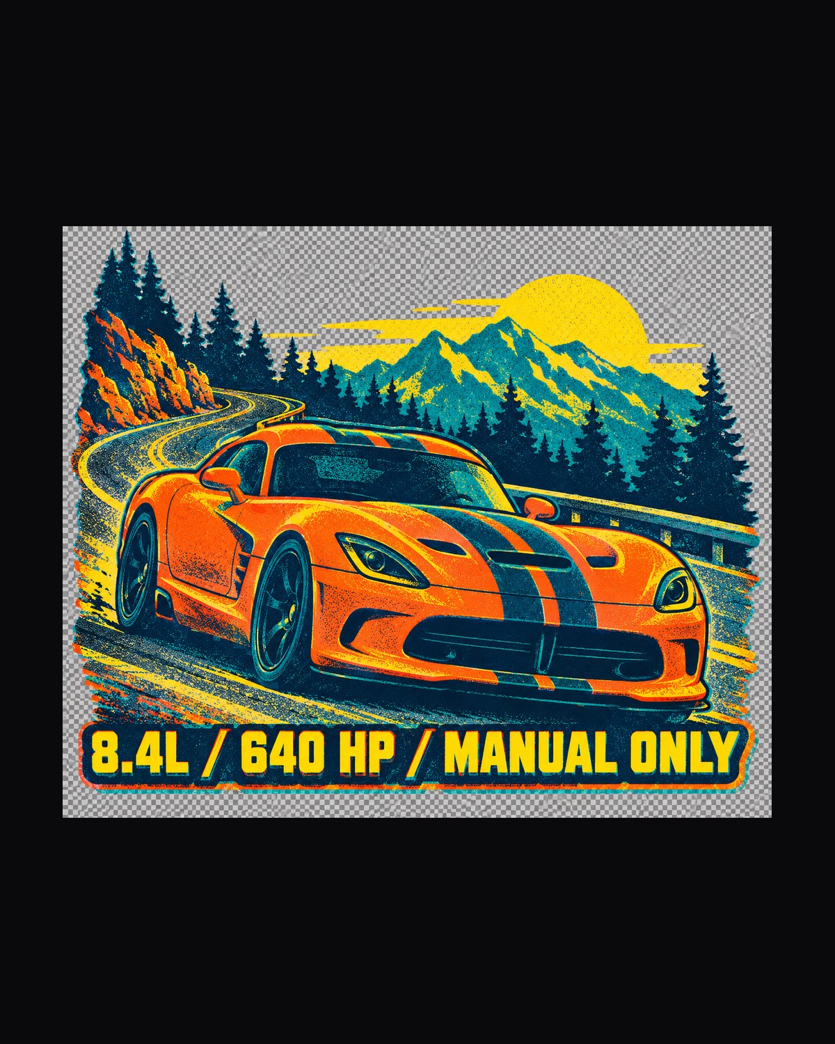 2013 Dodge Viper VX I Risograph Shirt, 8.4L Manual Only design only