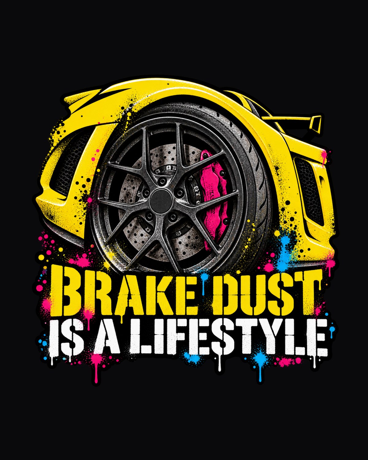 Track Day Exige Stencil Shirt, Lotus Exige Brake Dust Tee design only