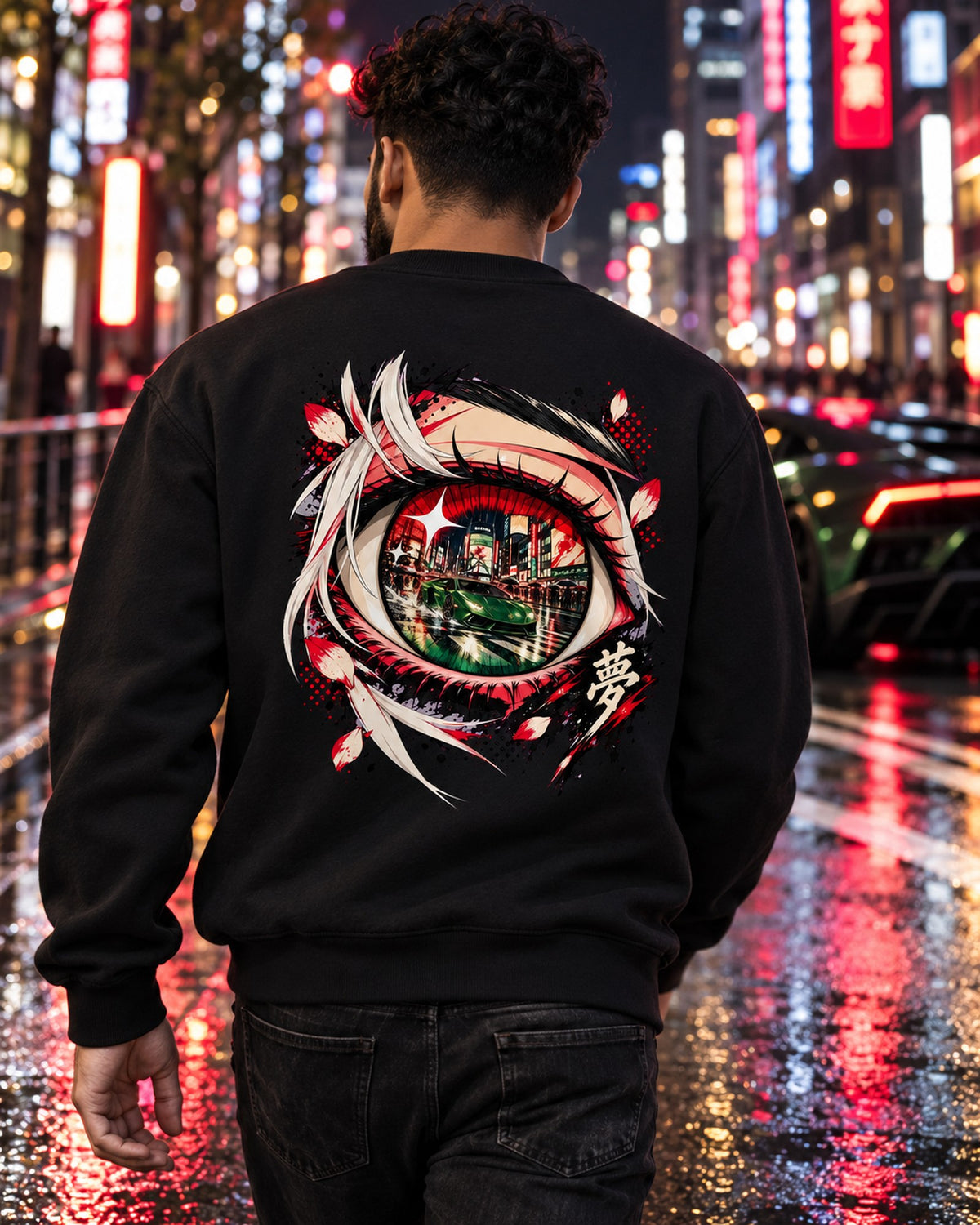Lamborghini Huracán Anime Girl Shirt, Hoodie & More Crewneck Black worn hero