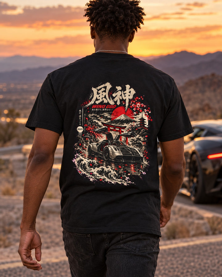Pagani Huayra Wind God Shirt, Hoodie & More T-Shirt Black worn hero