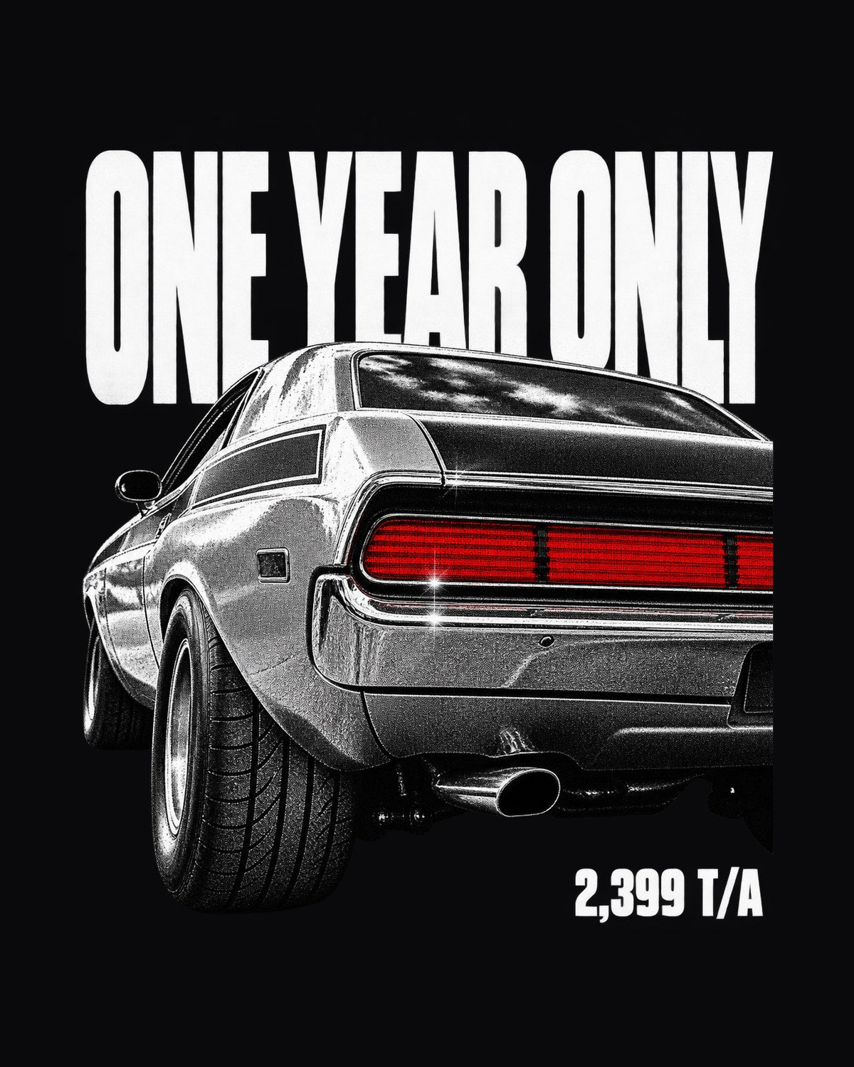1970 Challenger T/A Tail Bar Macro Shirt, One Year Only design only