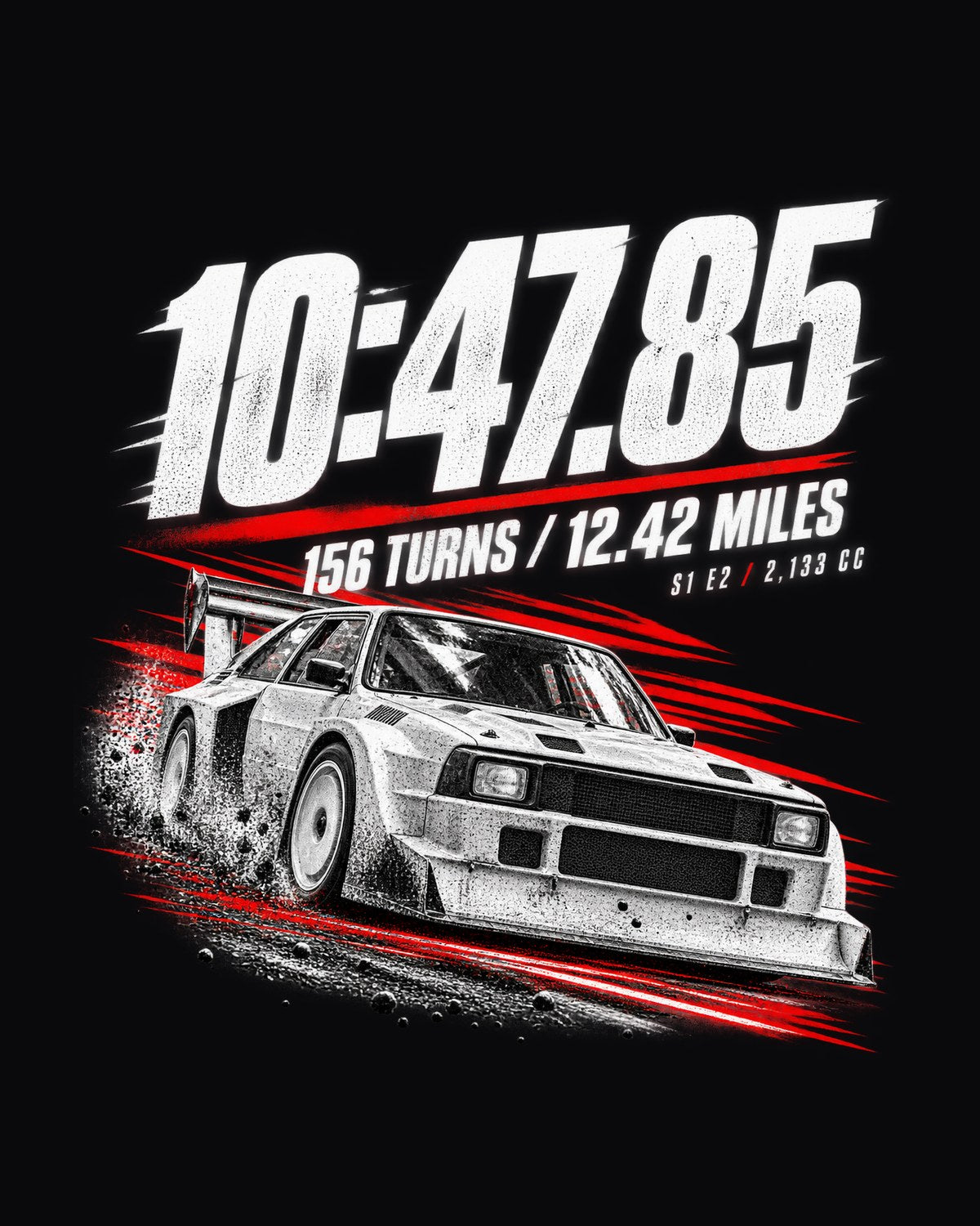 Audi Sport Quattro S1 E2 Peak Climb Race Poster Shirt design only
