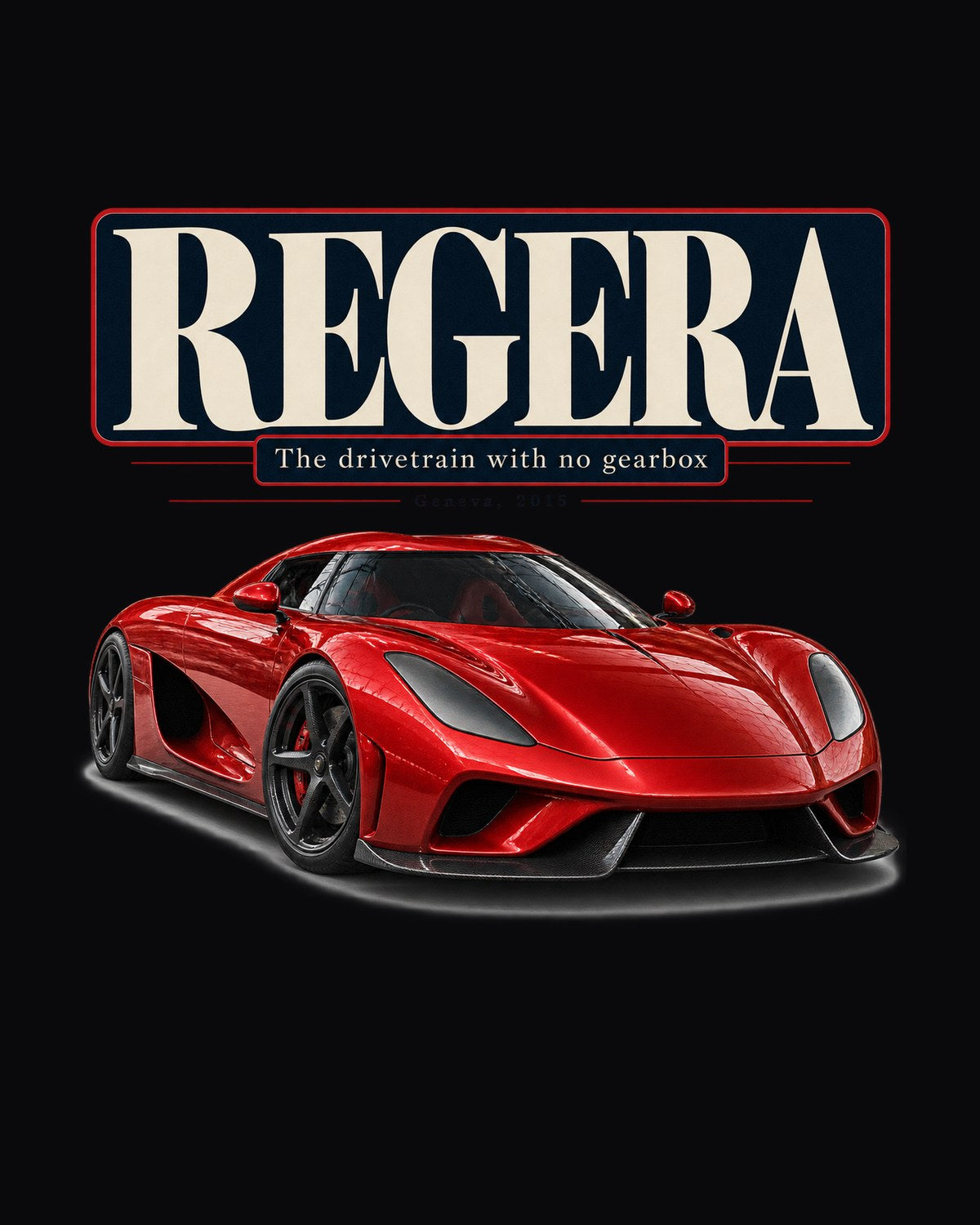 Koenigsegg Regera Drivetrain With No Gearbox Editorial Shirt design only