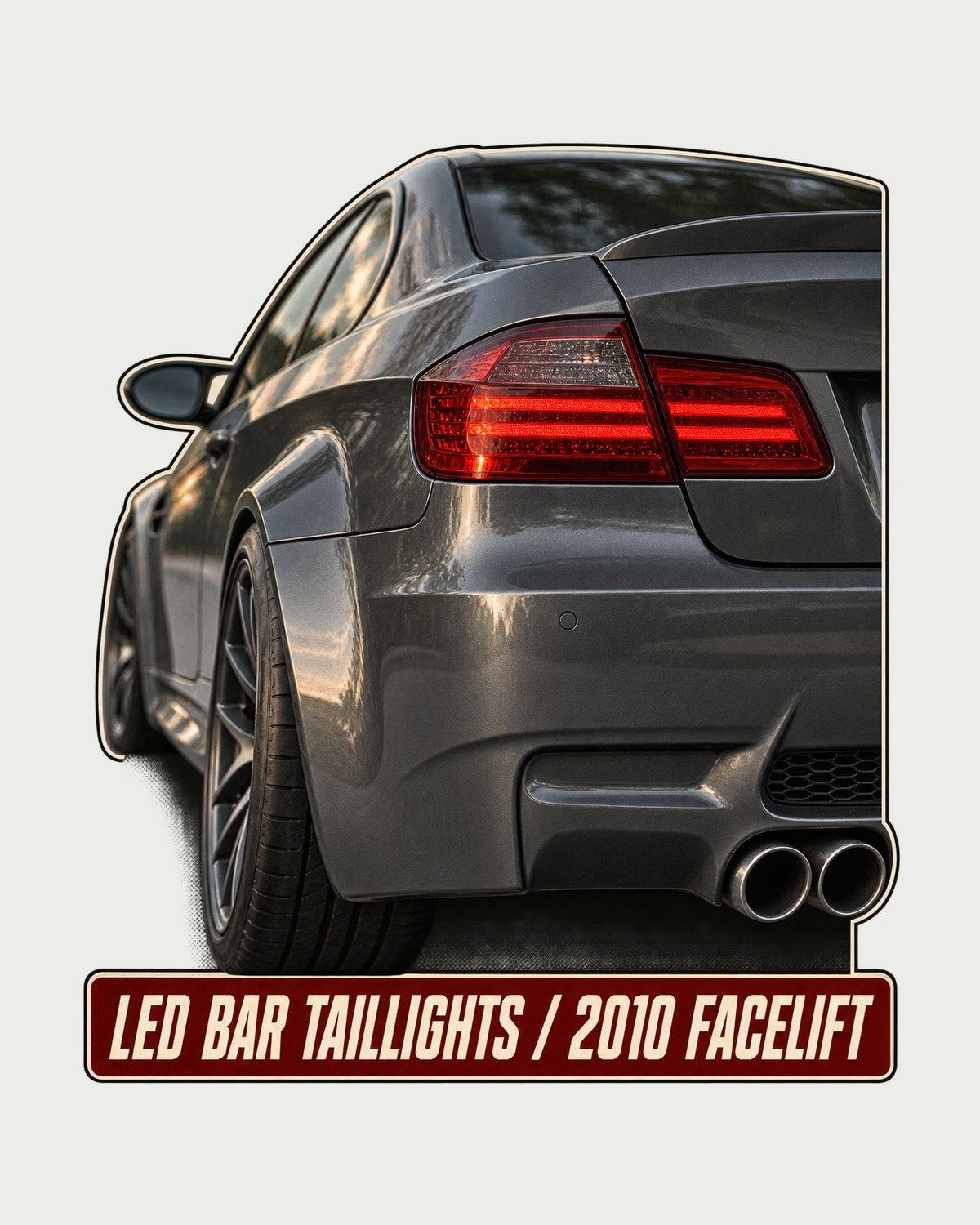 BMW M3 E92 LCI Taillight Detail Shirt, 2010 Facelift design only