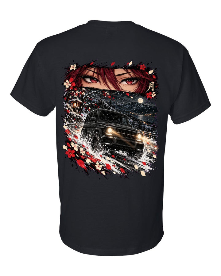 Mercedes-AMG G63 Anime Girl T-Shirt Black back