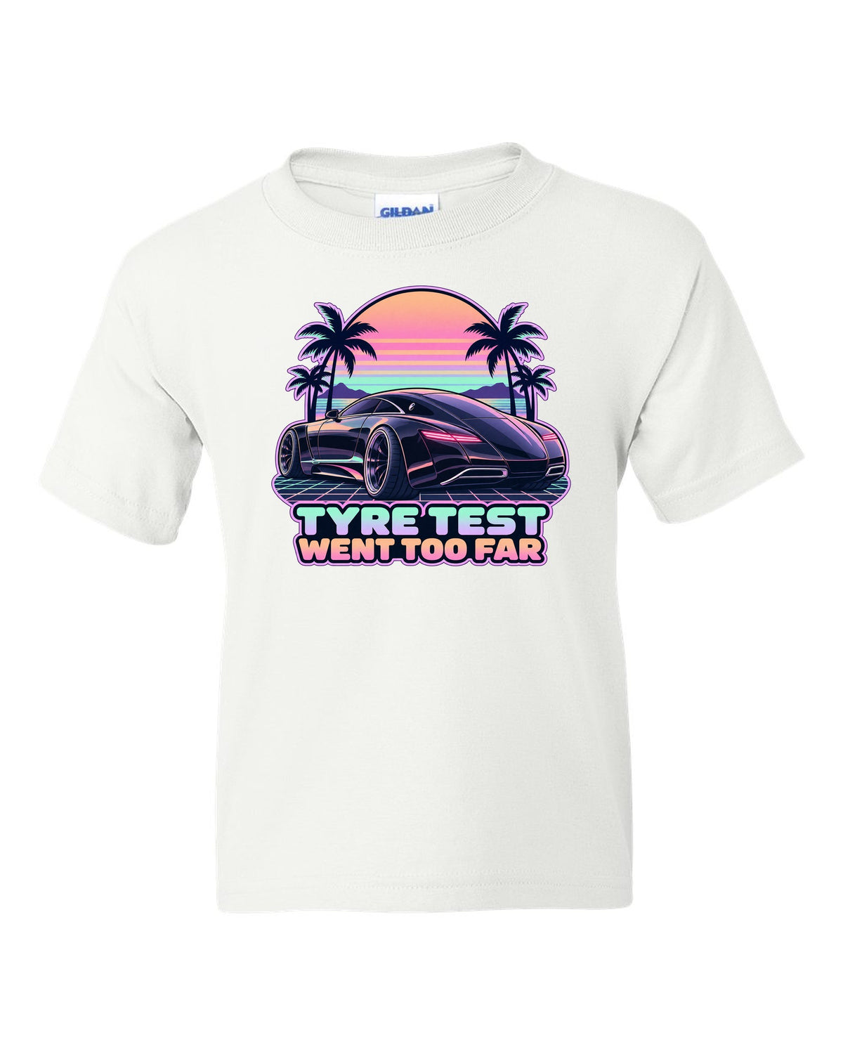 Isometric exploded V12 engine diagram for the Maybach 57 S W240 on a shirt back white kids tee front view with the design