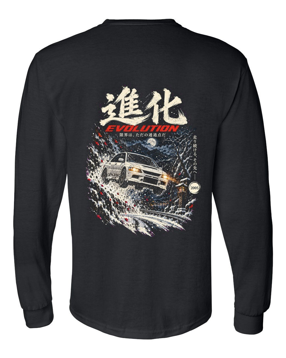 Mitsubishi Lancer Evo IX Long Sleeve Black back