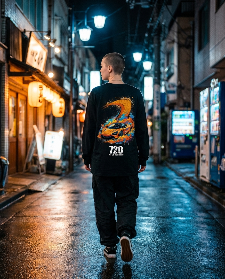 Black Long-Sleeve Tee street