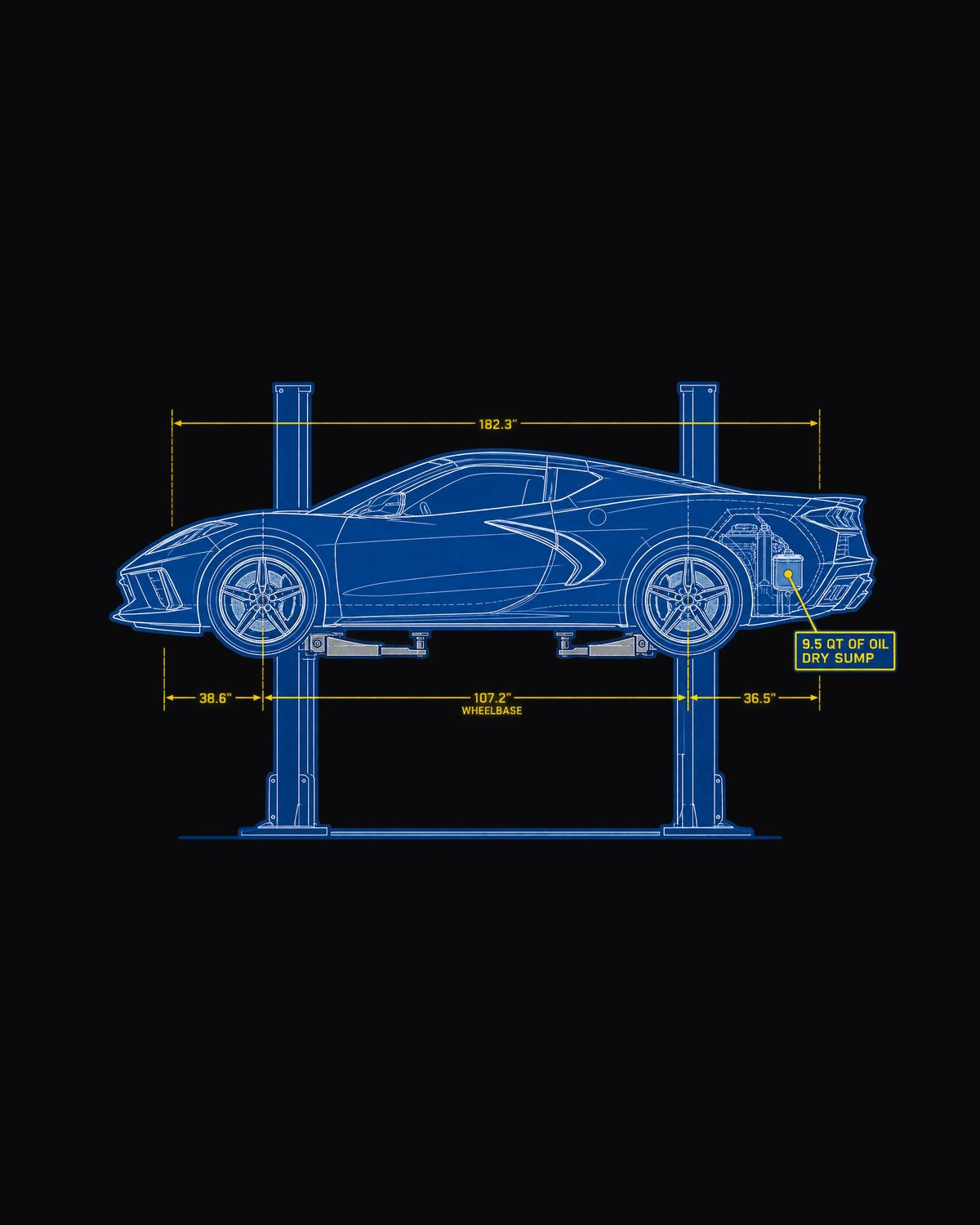 Chevrolet Corvette C8 Z06 Dry Sump Manga Panel Car Shirt design only