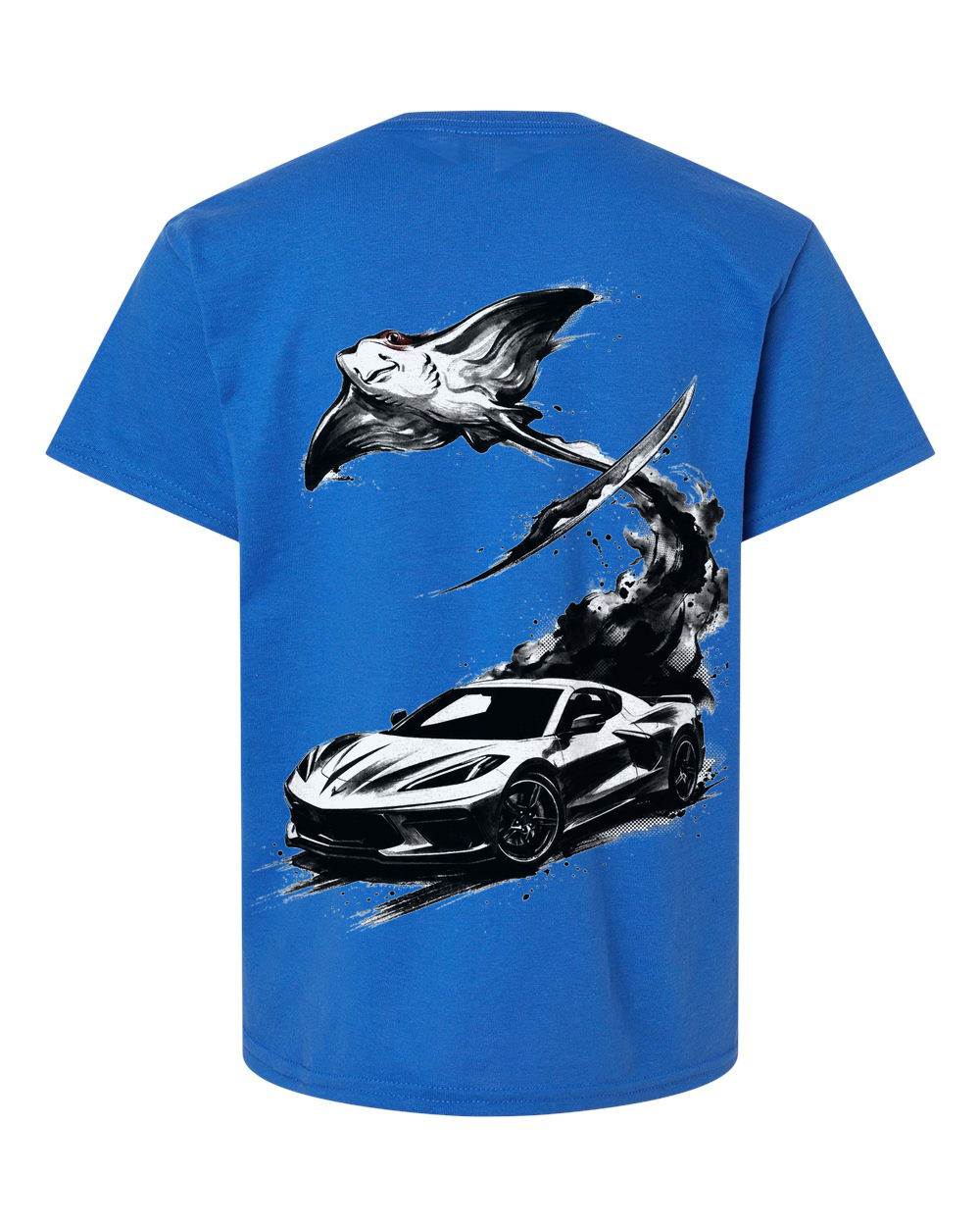 Stingray Blade Kids T-Shirt Royal back
