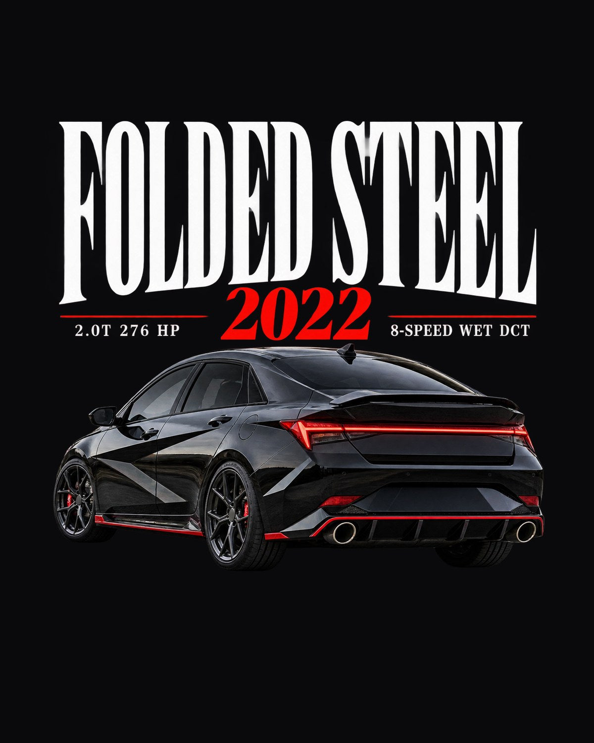 Hyundai Elantra N CN7 Folded Steel Light Bar Editorial Shirt design only