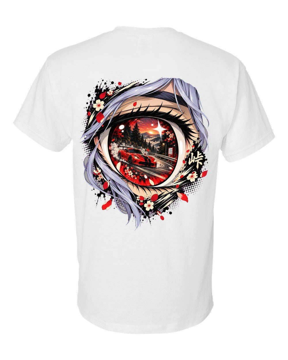 Dodge Viper ACR Anime Girl T-Shirt White back
