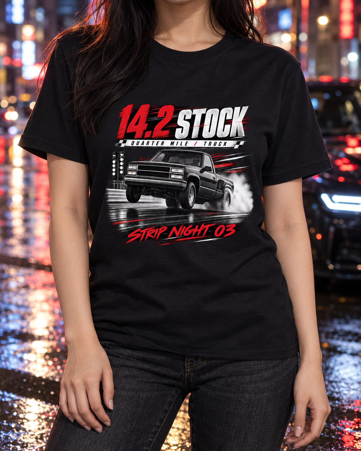 Ford F-150 SVT Lightning 1993-95 Quarter Mile Race Poster Shirt T-Shirt Black worn hero