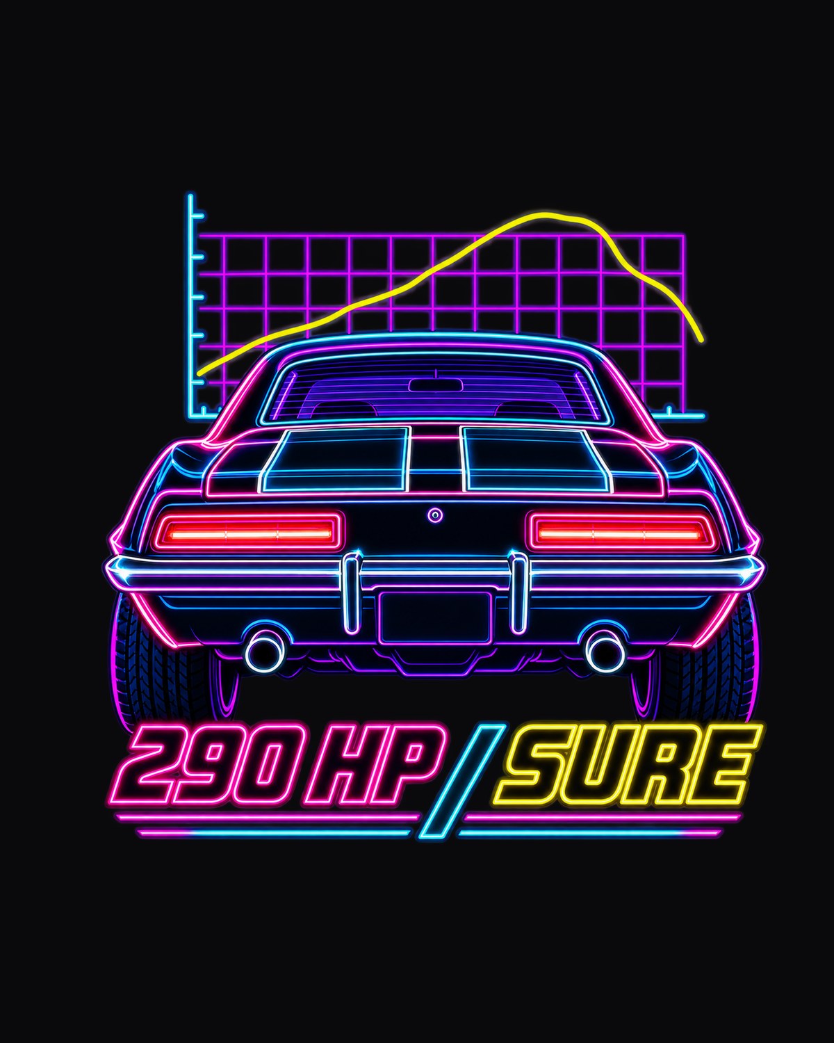 Chevrolet Camaro Z/28 1969 Neon Taillight Shirt, Car Gift design only