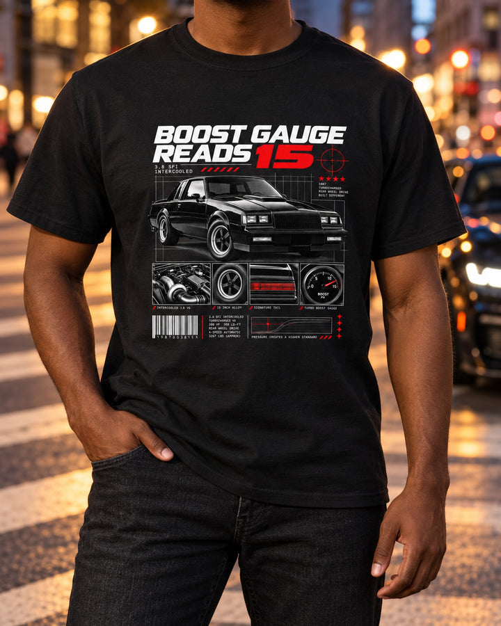 Buick Regal Grand National G-Body 1987 Dossier Panel Shirt T-Shirt Black worn hero