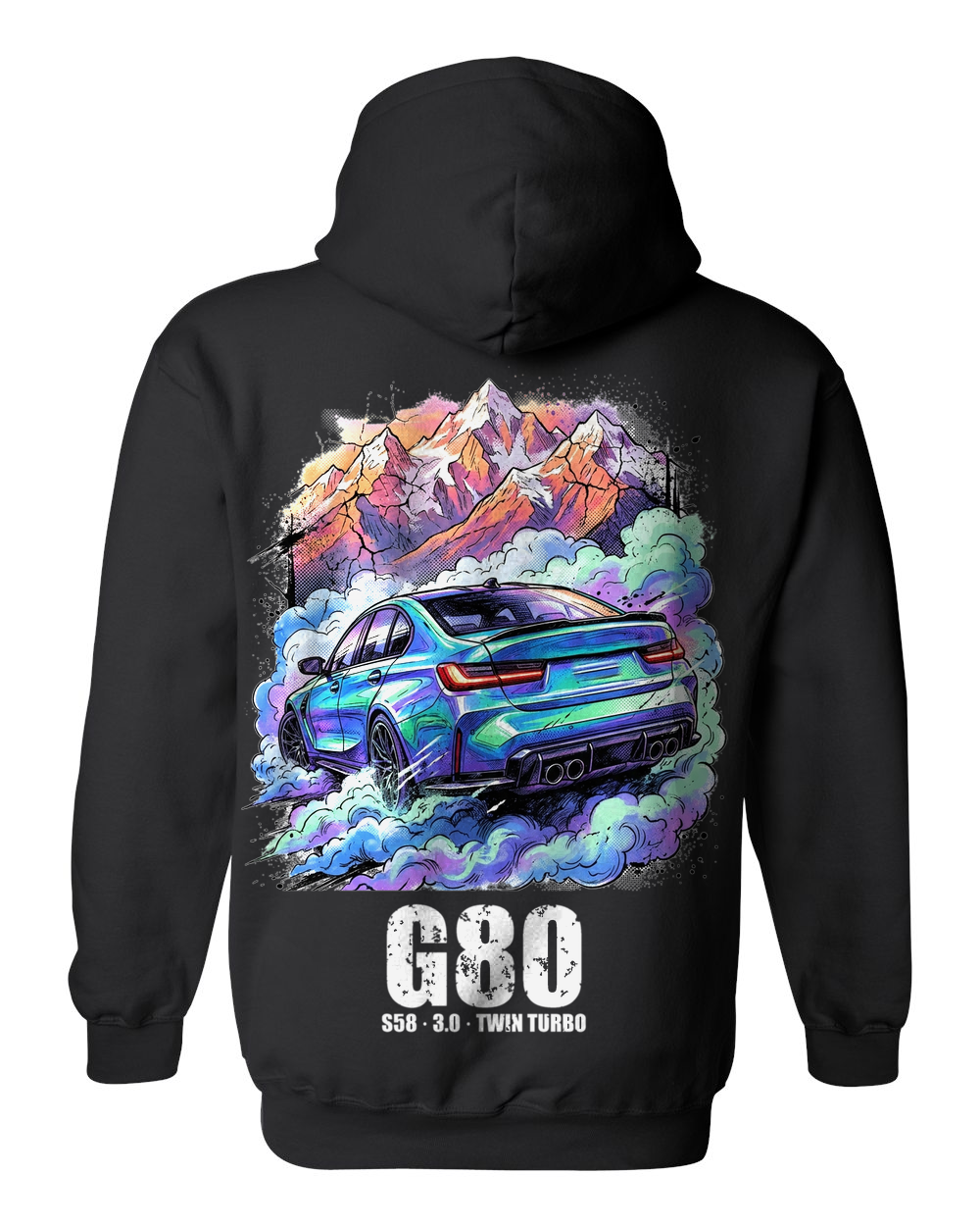 Pull Over Hoodie Black back