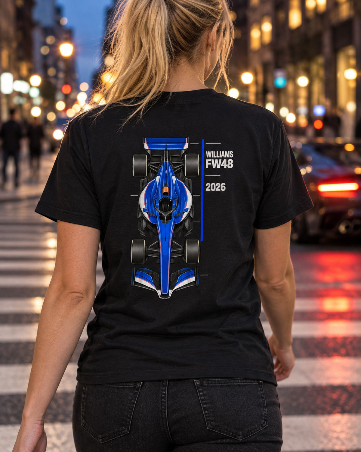 Williams FW48 F1 2026 Long Plan Shirt, Formula 1 Fan Tee T-Shirt Black worn hero