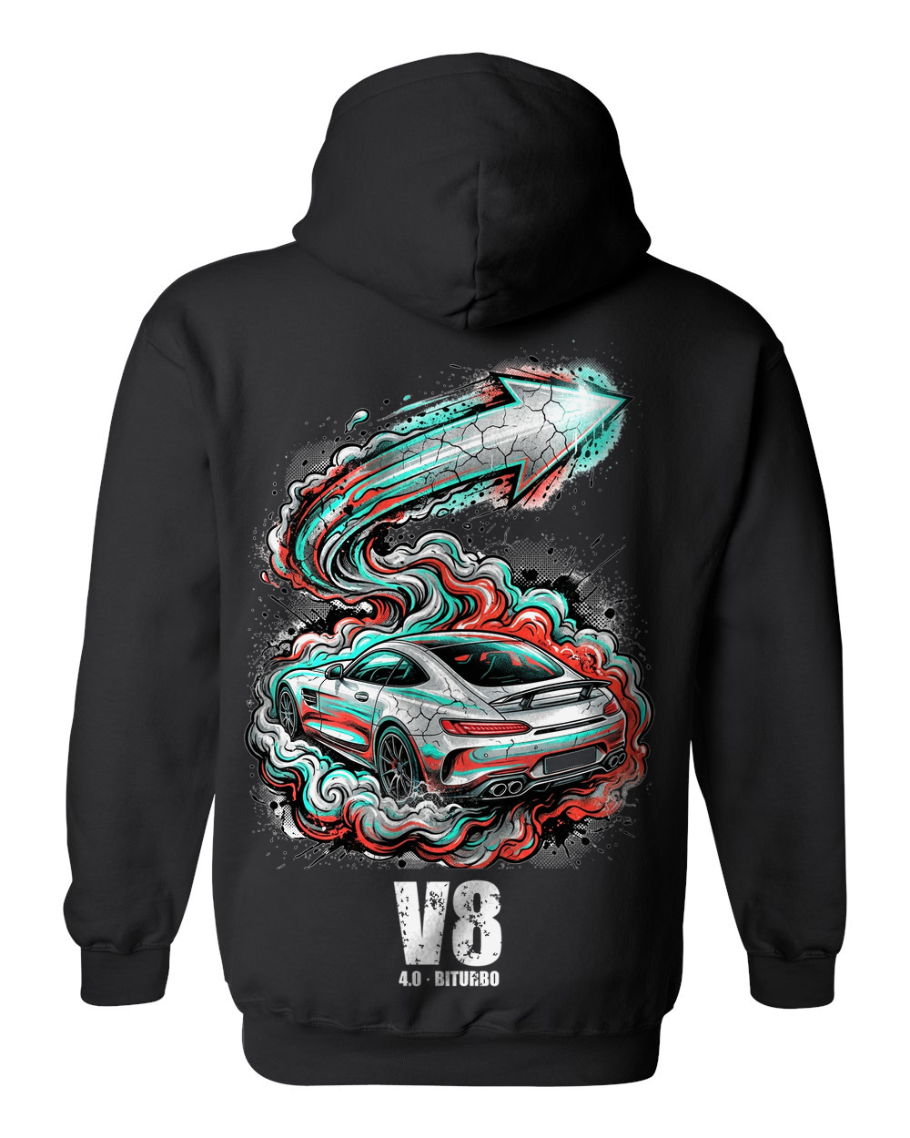 Pull Over Hoodie Black back