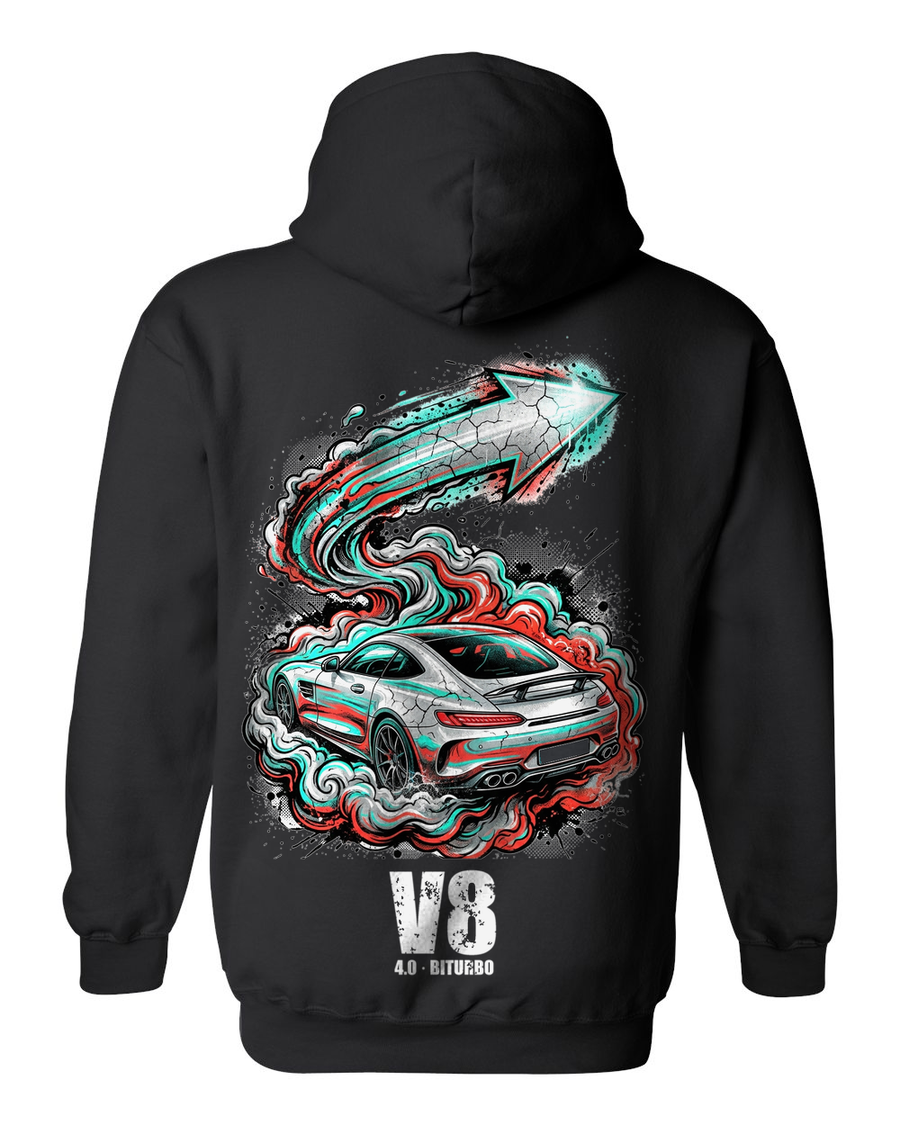 Pull Over Hoodie Black back