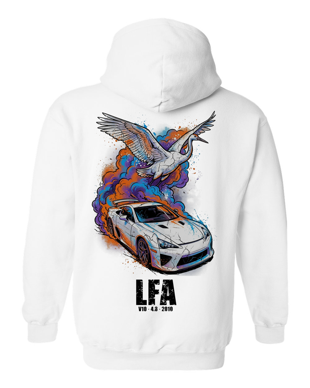 Pull Over Hoodie White back