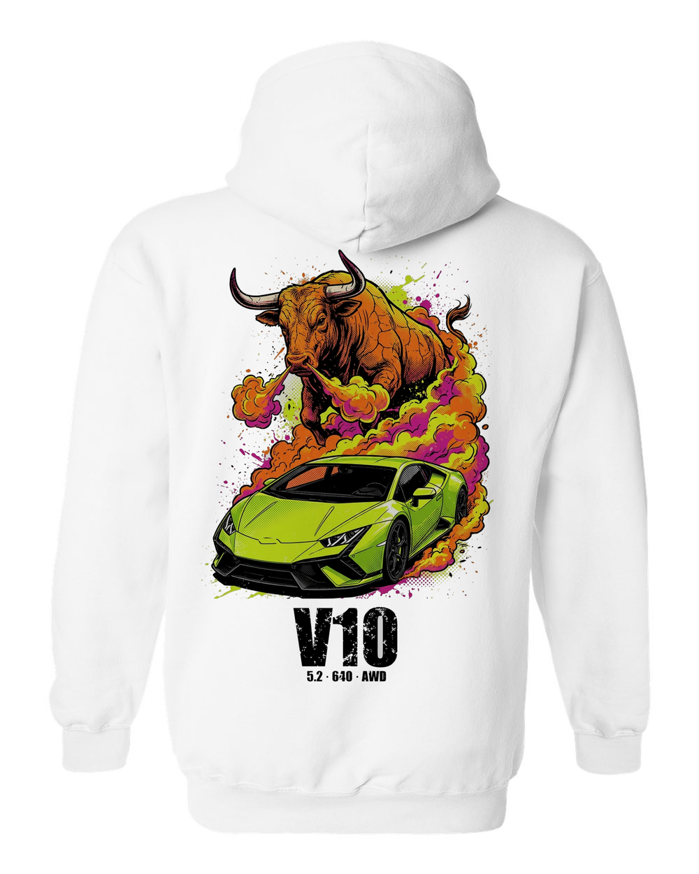 Pull Over Hoodie White back