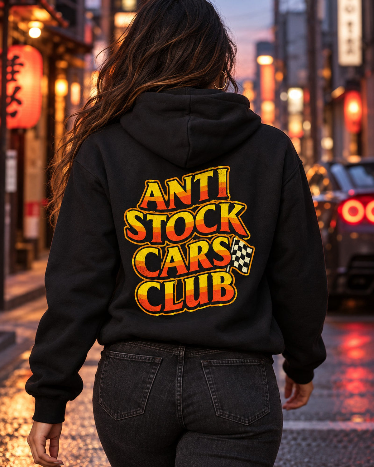 Anti Stock Cars Club 70s Stock Car Shirt, Hoodie & More Pull Over Hoodie Black worn hero