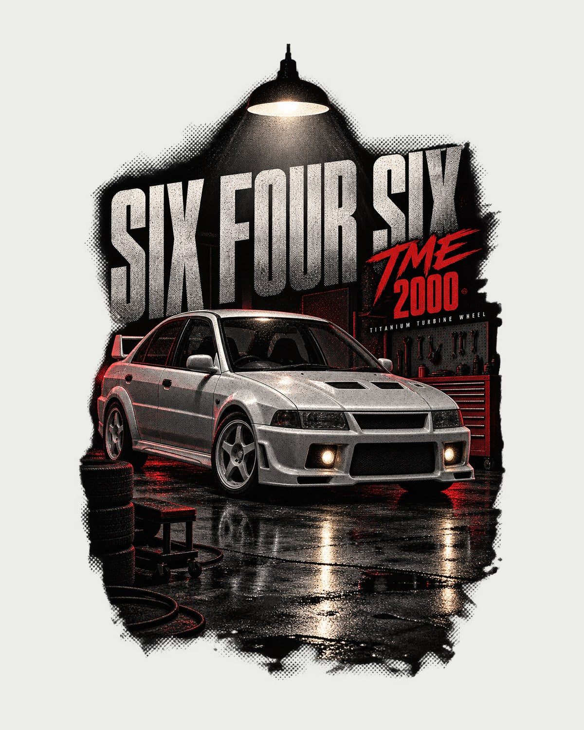 Mitsubishi Lancer Evo VI TME CP9A Makinen Garage Night Shirt design only