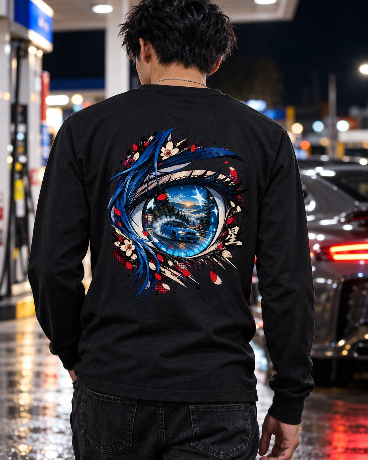 BMW M3 E46 Anime Girl Shirt, Hoodie & More Long Sleeve Black worn hero