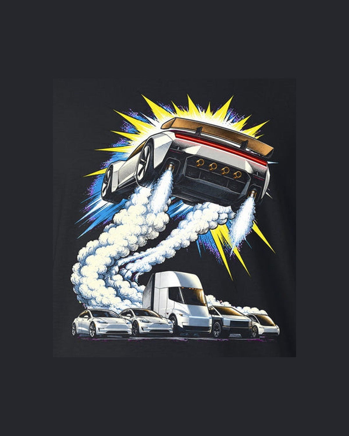 Tesla Roadster The Jump Shirt, Hoodie & More design only