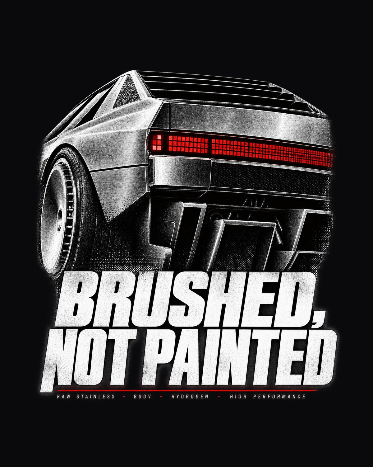 N Vision 74 Brushed Not Painted Tail Detail Tee, Hyundai Concept design only