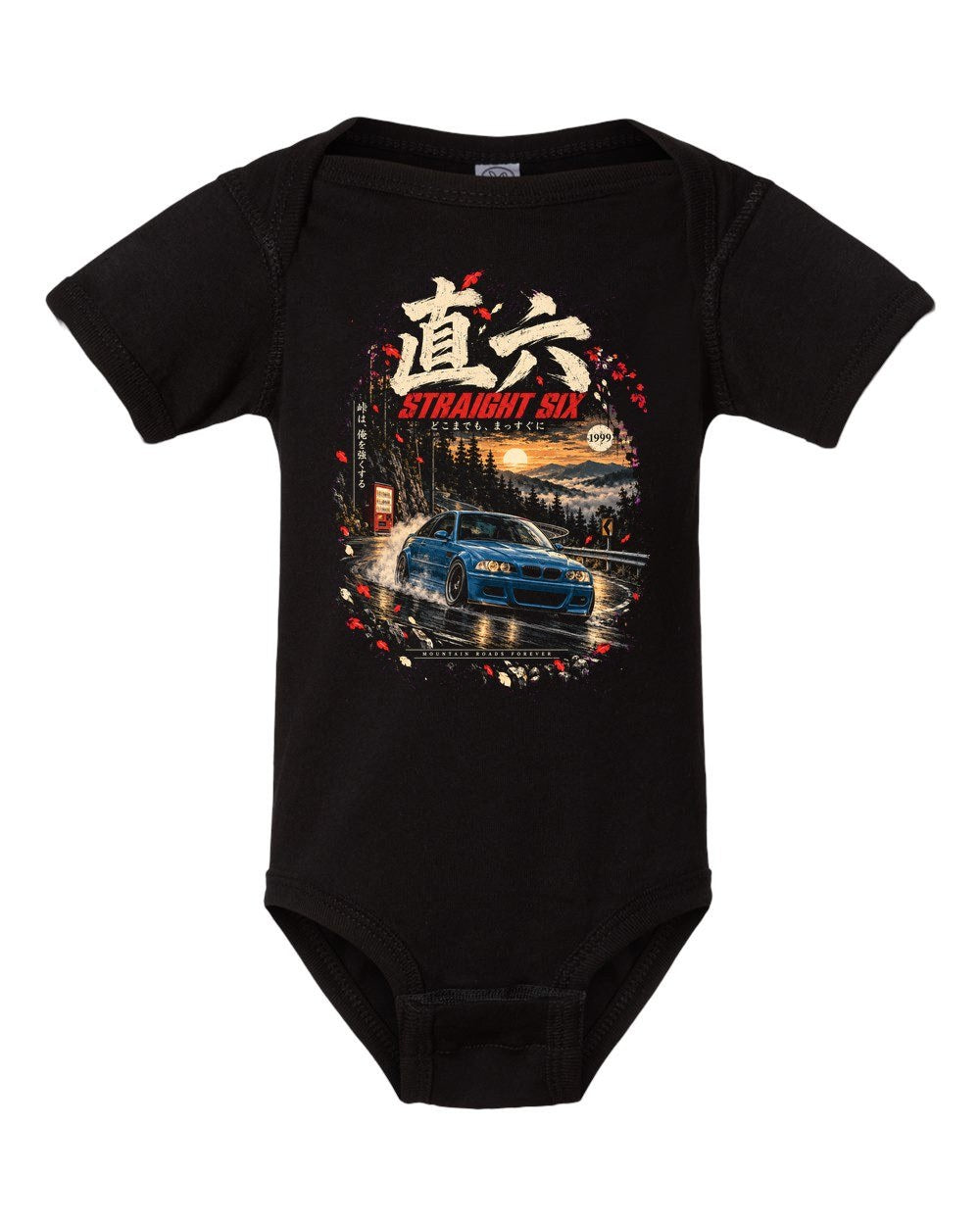 BMW M3 E46 Baby Onesie Black front